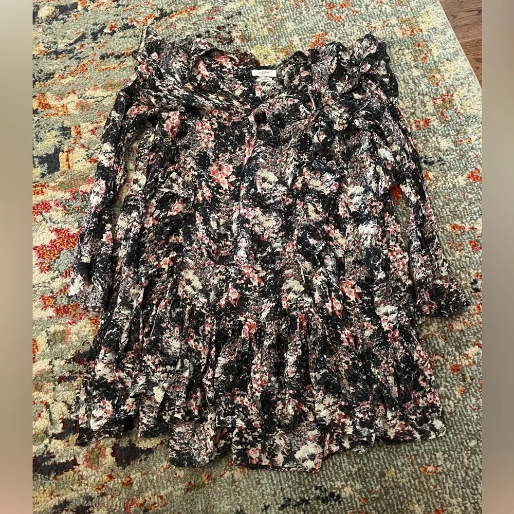Isabel Marant Jedy floral-print ruffle swing dress size 38 6 perfect condition - Picture 6 of 6